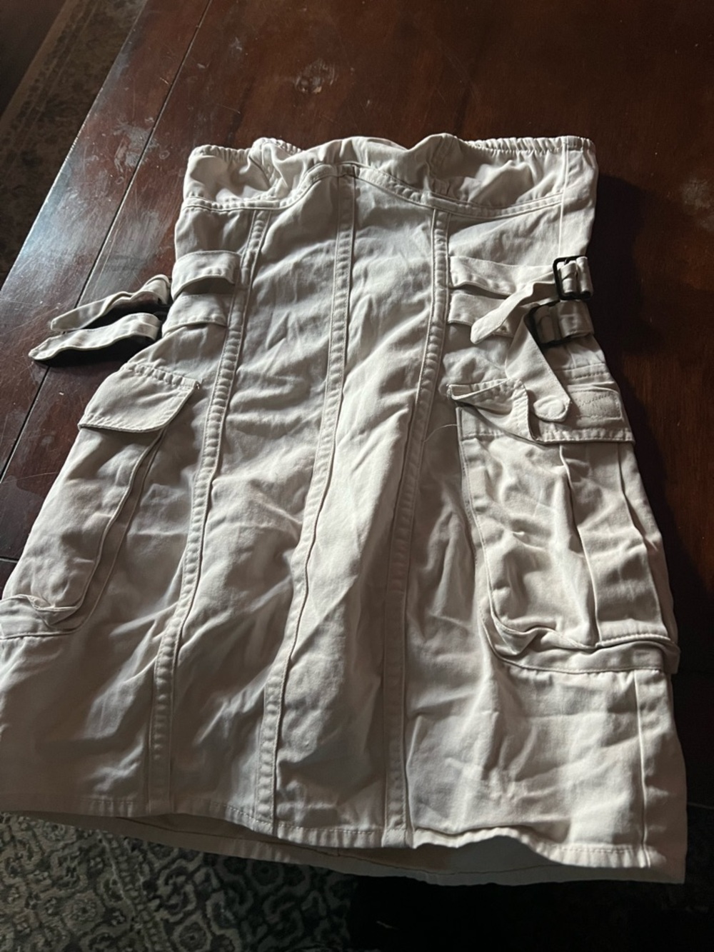 Women’s  Cargo Utility dress  in Off-White